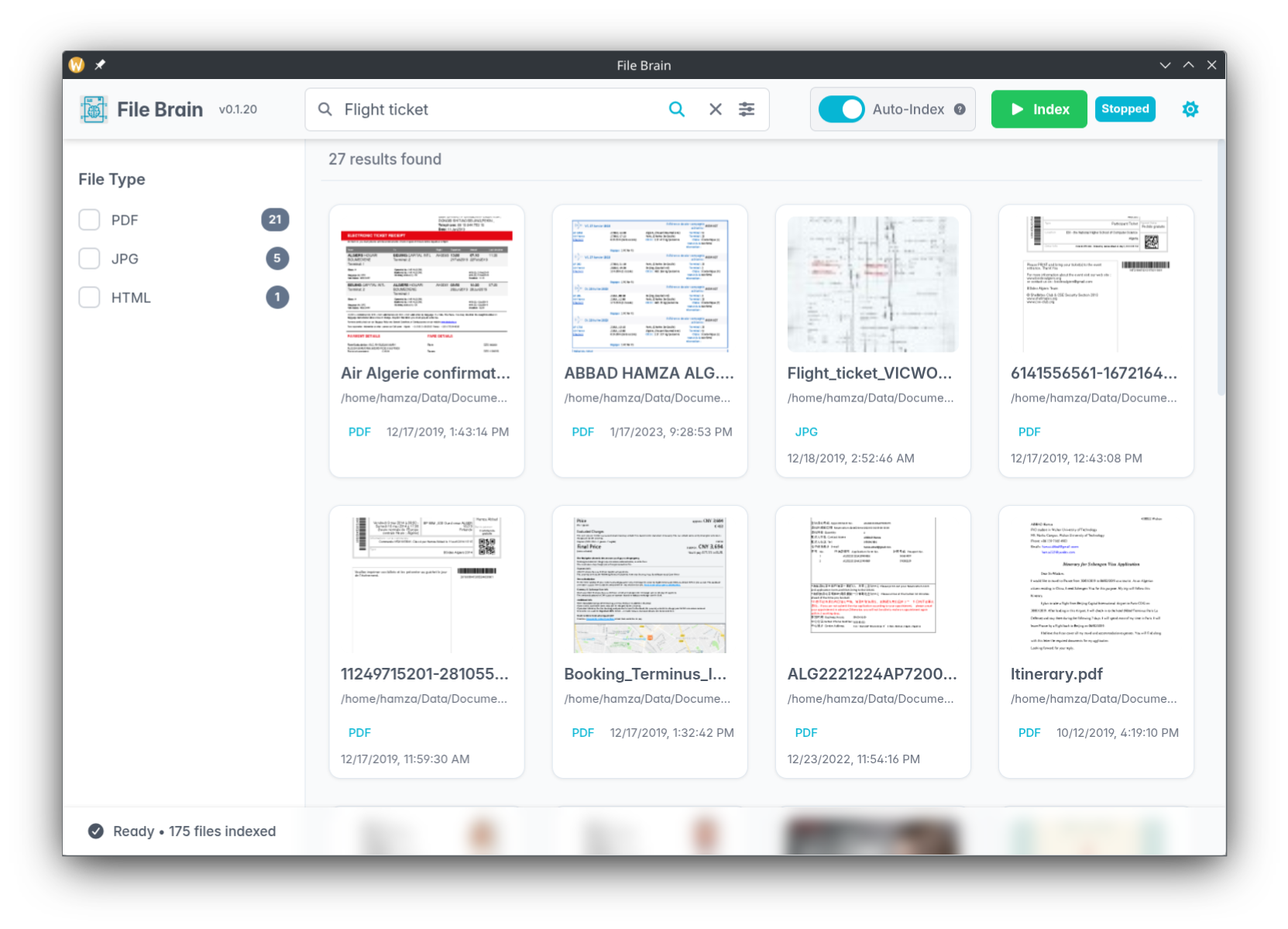 Screenshot of File Brain 2